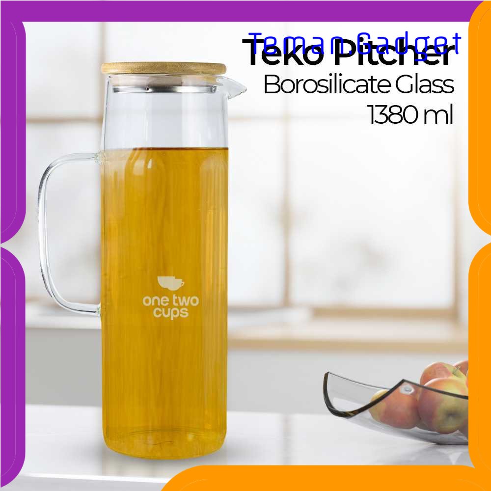 TG - DPR One Two Cups Teko Pitcher Teh Kopi Borosilicate Glass 1380ml - YS-6337