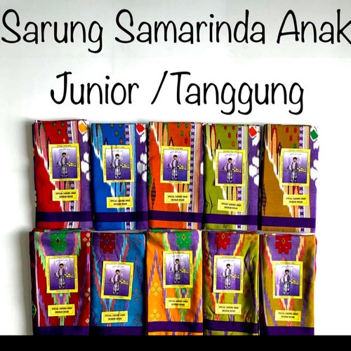 Sarung anak laki Junior SD,SMP untuk sholat / Kain Sarung Sutera Samarinda 210 anak junior