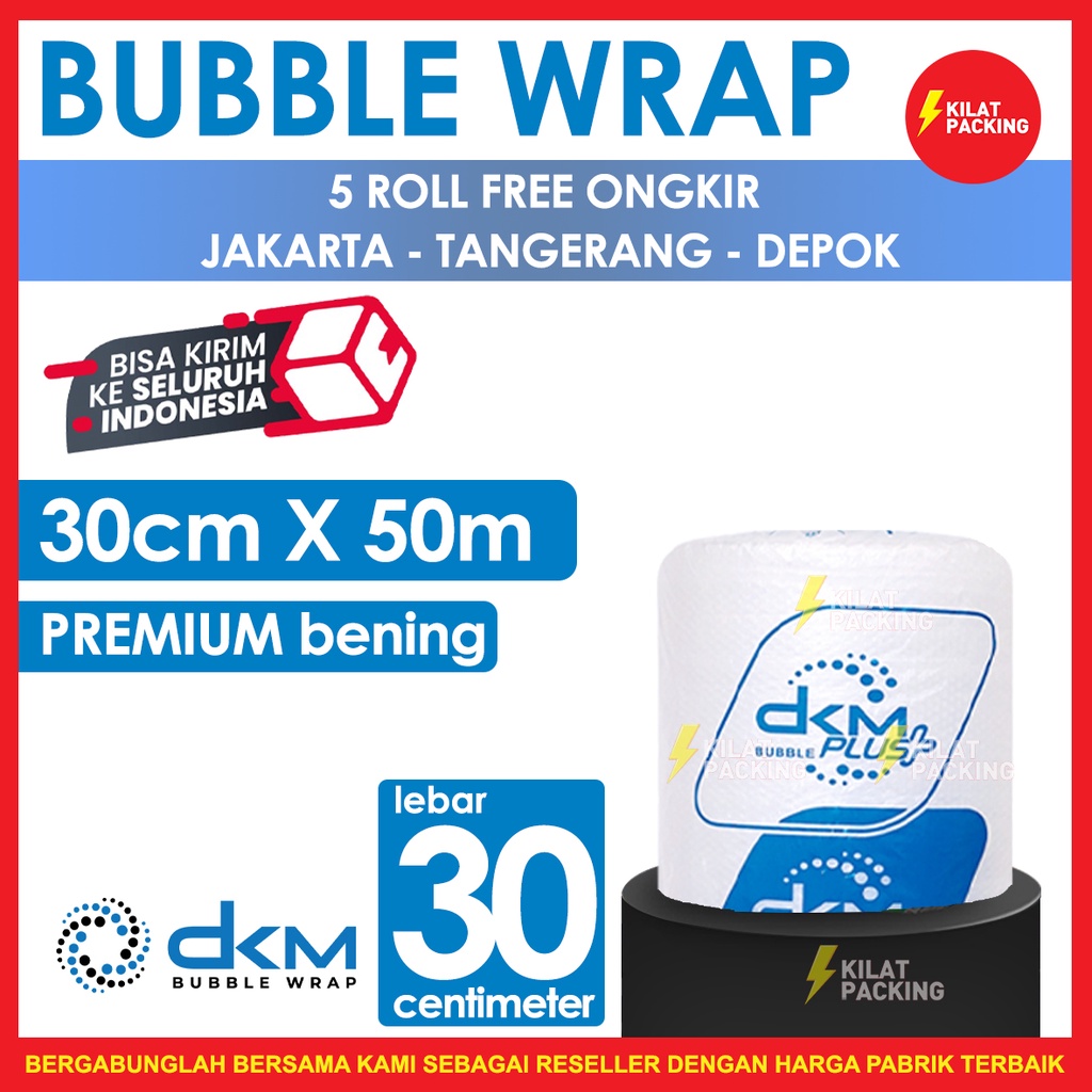 

Bubble Wrap Bening 30CM X 50M Tebal Plastik Bubblewrap Roll