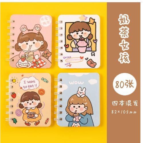 ps NOTE BOOK RING MOTIF MEMO KECIL A7 SPIRAL isi 80 Lembar NOTEBOOK MINI / BUKU CATATAN RING / BUKU TULIS RING