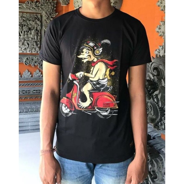 Kaos Pria | Scooter Pria | Hitam Bali | Joger Bali