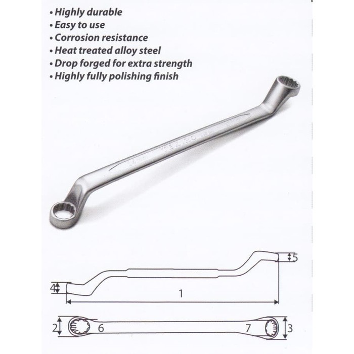 Kunci Ring Tekiro 10x11mm / Box End Wrench Tekiro 10 x 11 mm