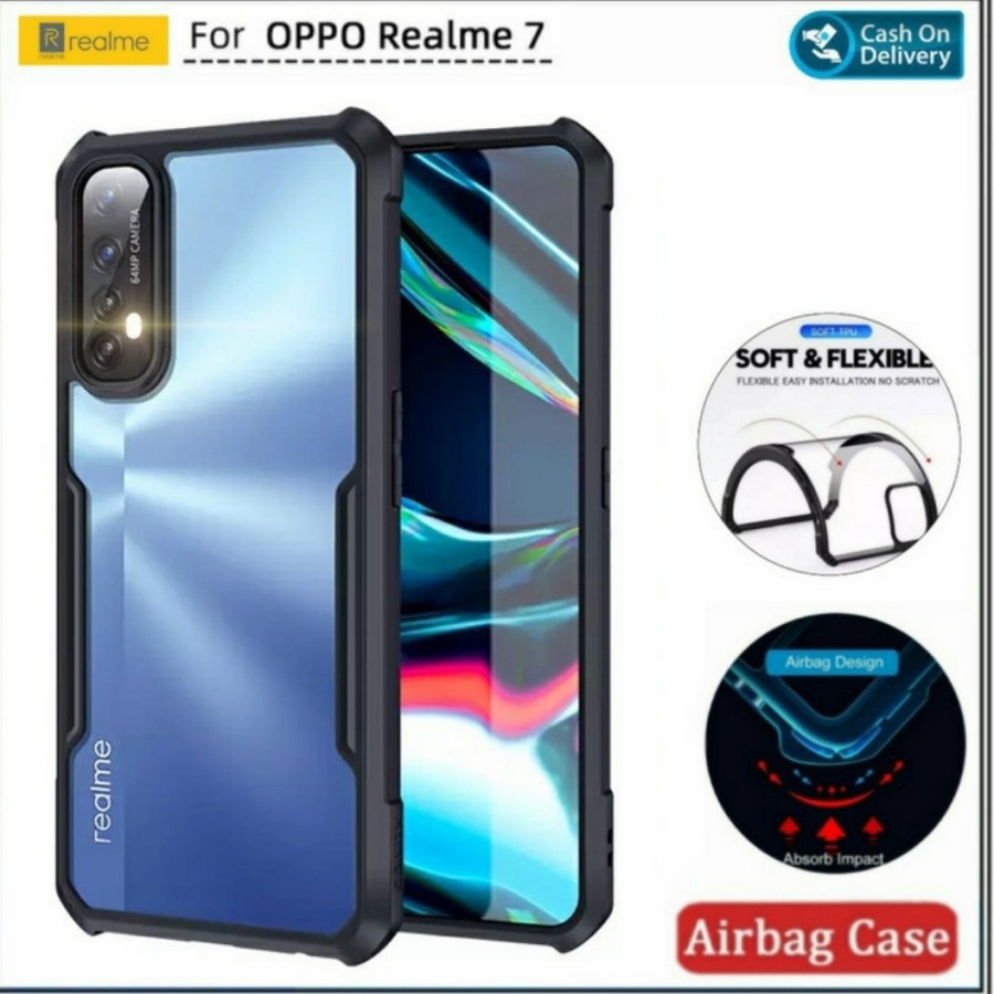 Realme 7 / Realme 7i / Realme 7 Pro Cover Hard Case Casing Armor Case Airbag Softcase