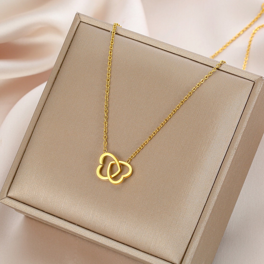 Kalung Titanium Anti Karat Wanita / Kalung Titanium Cewek Korea / KAlung Titanium Asli Original Import