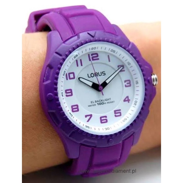 Jam Tangan LORUS R2377JX-9 Purple Strap Jam tangan anak / wanita ungu original