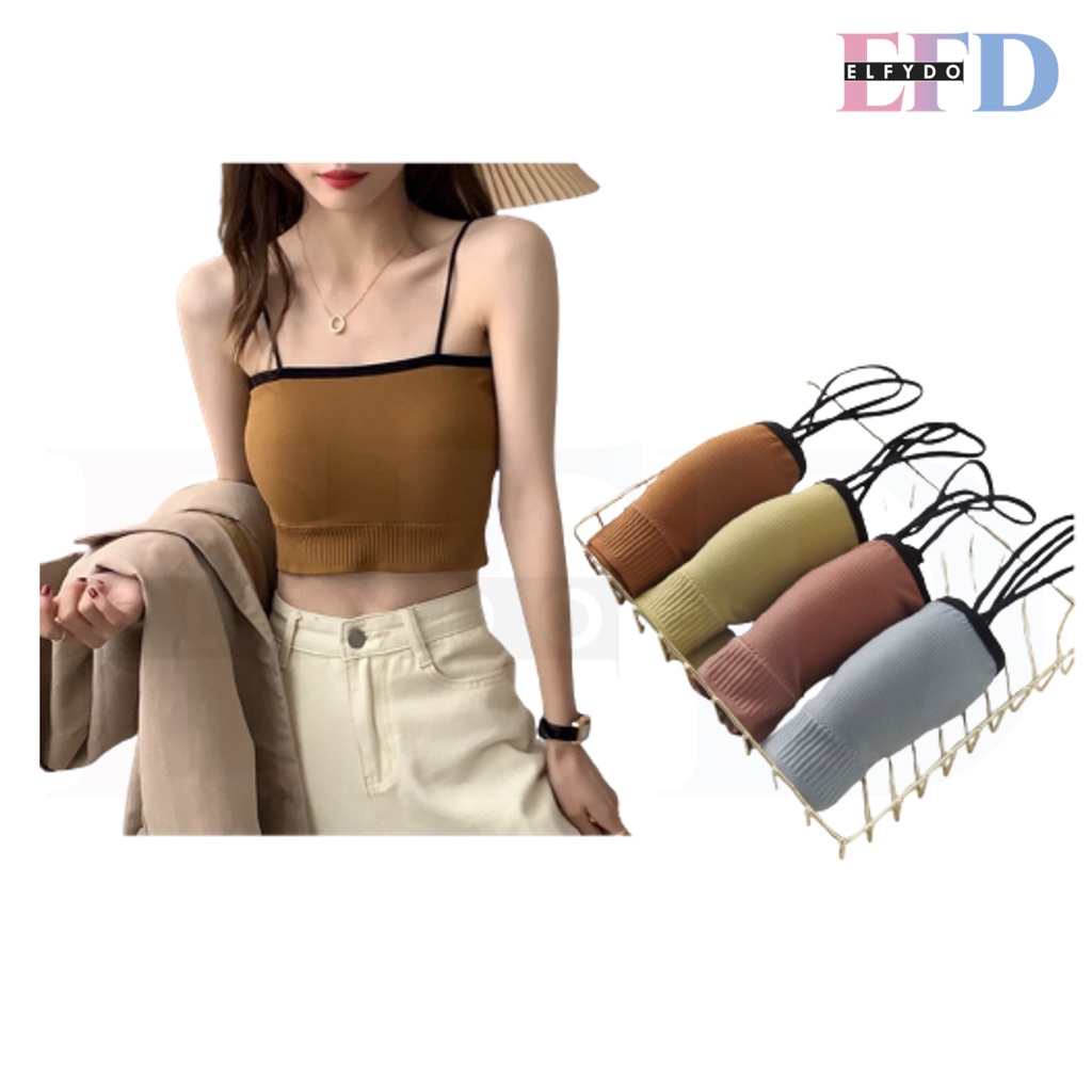 ELFODY BRA538 Bra Crop Top Wanita Tanpa Kawat Tube Bra Kemben Wanita Tali