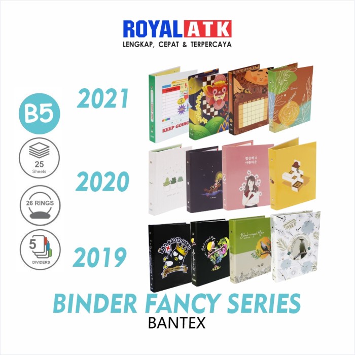 

MULTI RING BINDER BANTEX NOTE BOOK B5 26 RING 1328 DESIGN FANCY SERIES