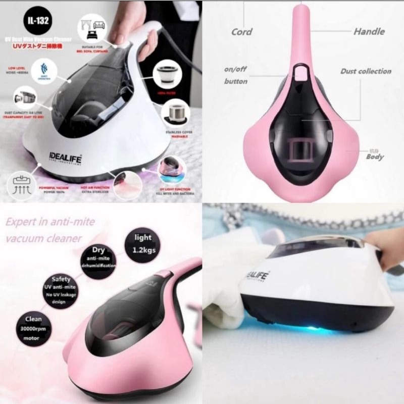 IDEALIFE VACUUM CLEANER IL 132 UV DUST MITE HEPA FILTER
