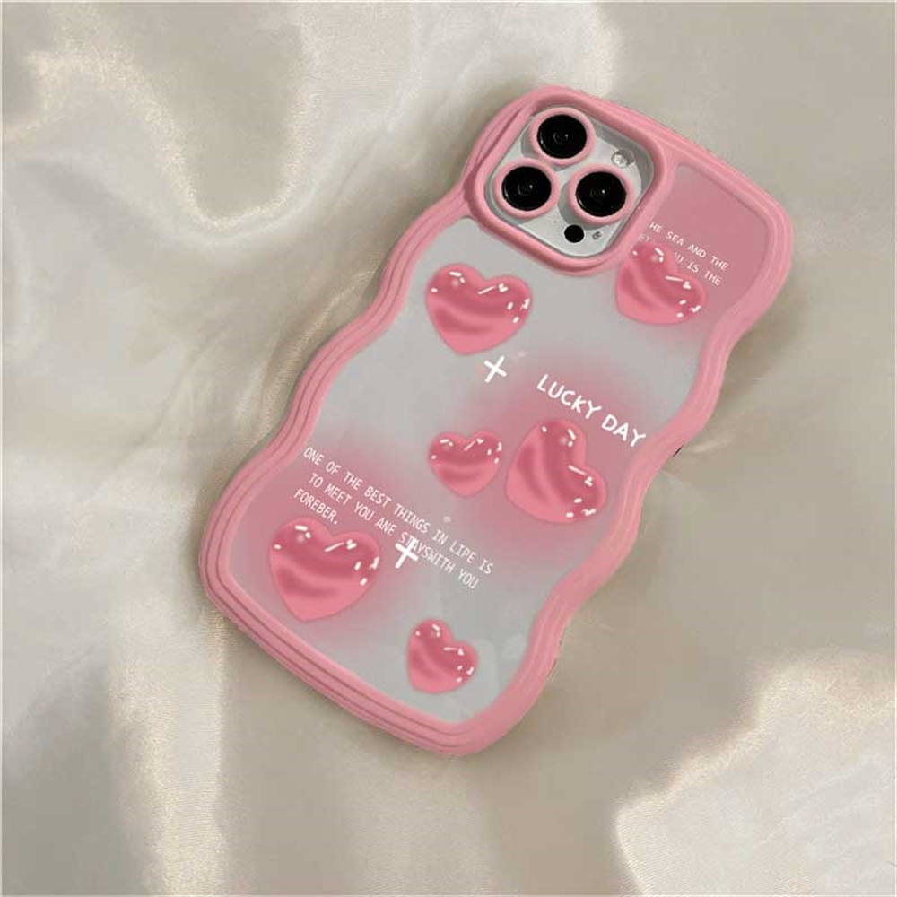 Casing TPU Motif Hati Gelombang Case Realme 10 C33 C30 C31 C35 C21Y C25Y Realme C11 C25 C17 C15 C12 C3 C2 Realme 8i 7i 5 5i 6i 7 Pro Motif Tulip Dan Tepi
