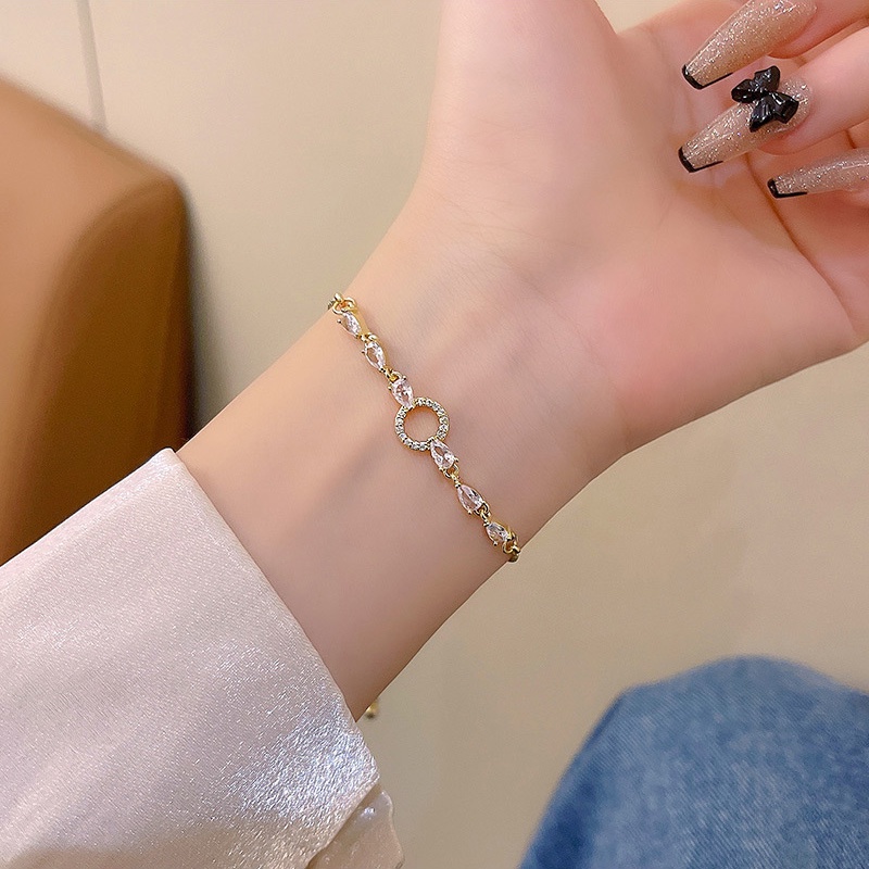 Gelang Lingkaran Super Bersinar Gelang Fashion Zirkon Gelang Hnad Perhiasan