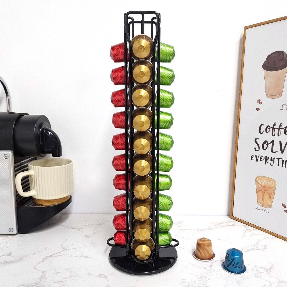 Preva Coffee Pod Holder Bar Aksesoris Cup Holder Shelves Rak Coffee Bar Rotatable