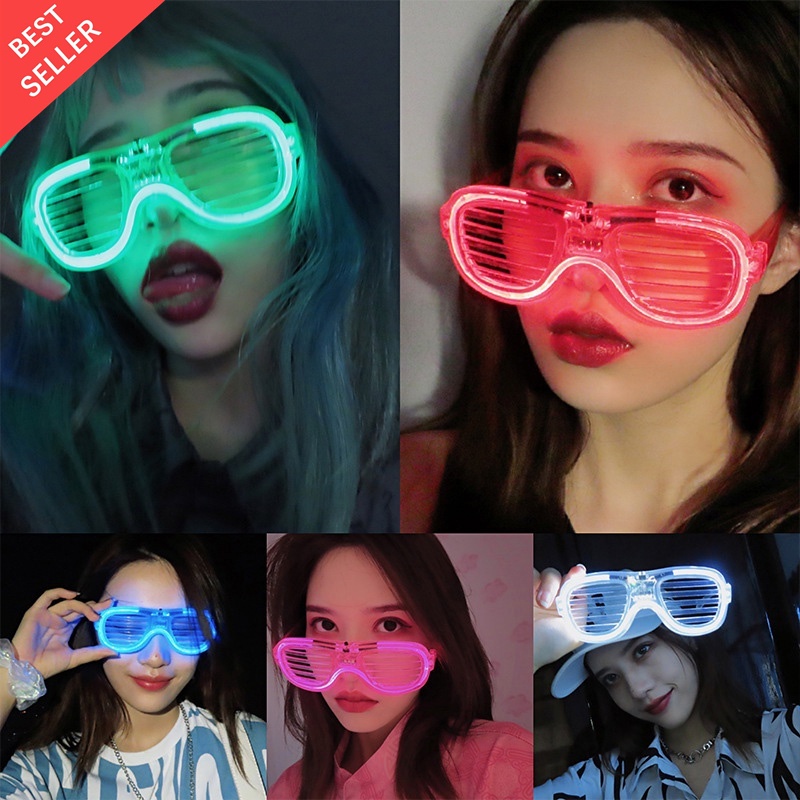 Kacamata Led Nyala Malam Colorfull Eyeglass Beauty Fashion