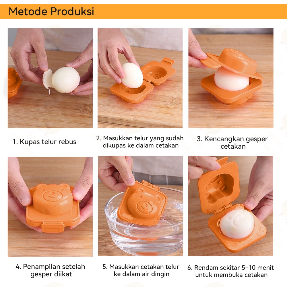 Lacoo Cetakan nasi bento karakter Cetakan kue jelly bekal bento Cetakan sandwich BPA Free