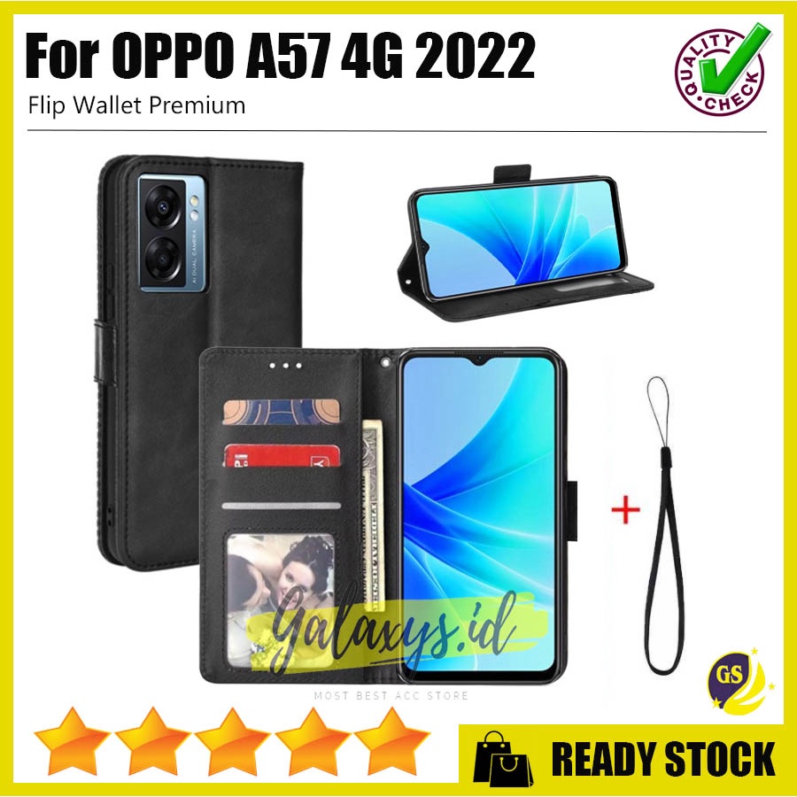 Flip Case OPPO A57 4G Oppo A17 A17K 2022 A33 A53 A31 2020 A9 2020 A5 2020 Realme Narzo 50 2022 REALME 3 3 Pro 5 5i 5s 6 7 Pro Realme 8i 8 7i C17 Pro Flip Wallet Leather Mirror Cover Kulit Dompet Casing Sarung Buku