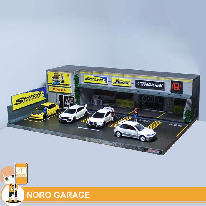 Diorama Car Repair Shop Honda. Hot Wheels, MiniGT,Tomica. Skala 1:64