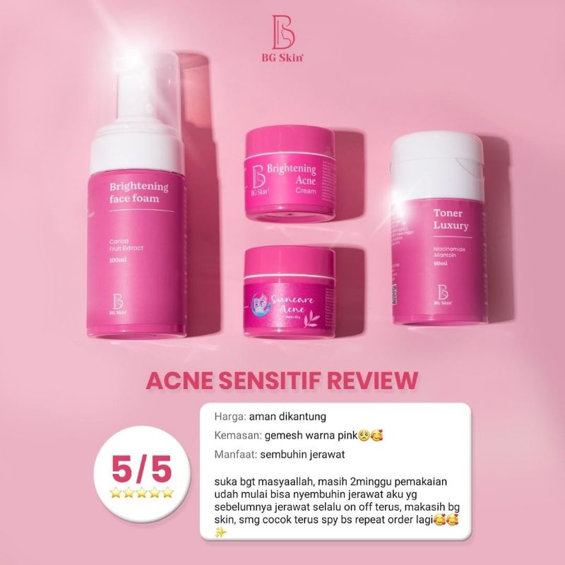 BG SKIN PAKET LUXURY /PREMIUM PAKET BGSKIN ACNE SENSI/ACNE LUXURY/ BRIGHTENING/ PLATINUM  BGSKIN Pak