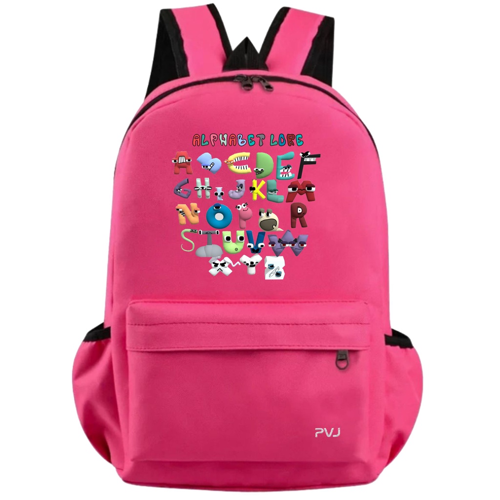 PVJ - Tas Ransel Sekolah Anak Motif Animasi Alphabet lore Backpak