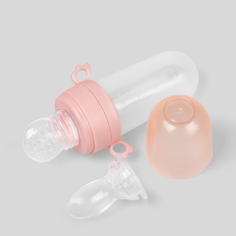 Mary Silikon Rice Cereal Feeding Squeeze Bottle Spoon Feeder Tempat Makan Anak Newborn