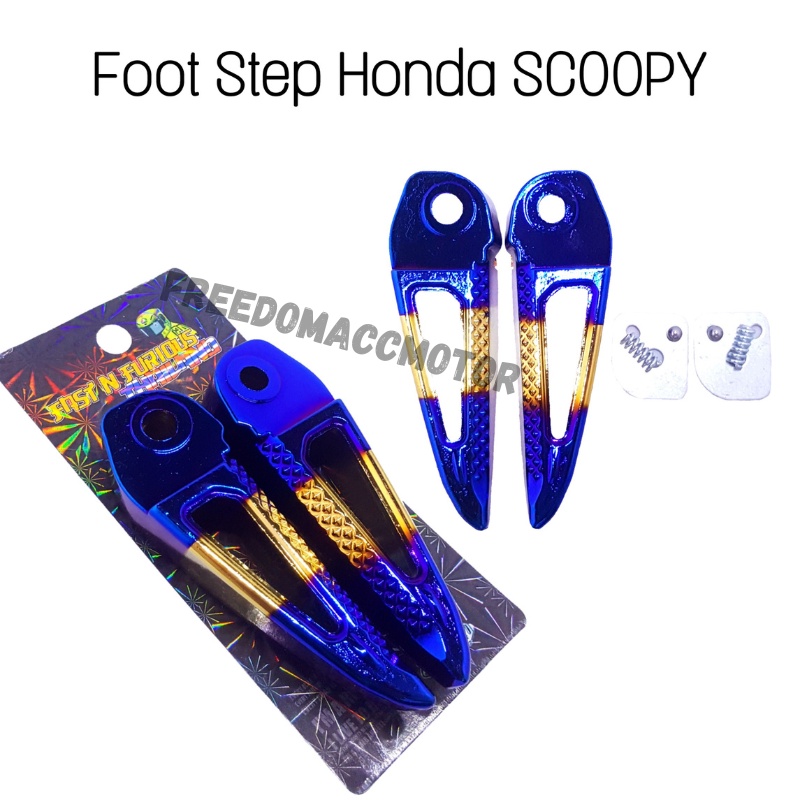 Footstep belakang model scoopy twotone pijakan kaki belakang aksesoris sepeda motor universal honda 