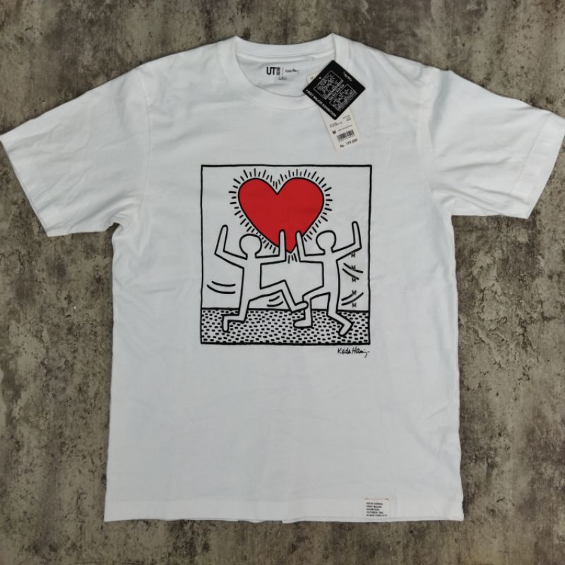 kaos keith haring original kaos uniqlo keith haring cowok