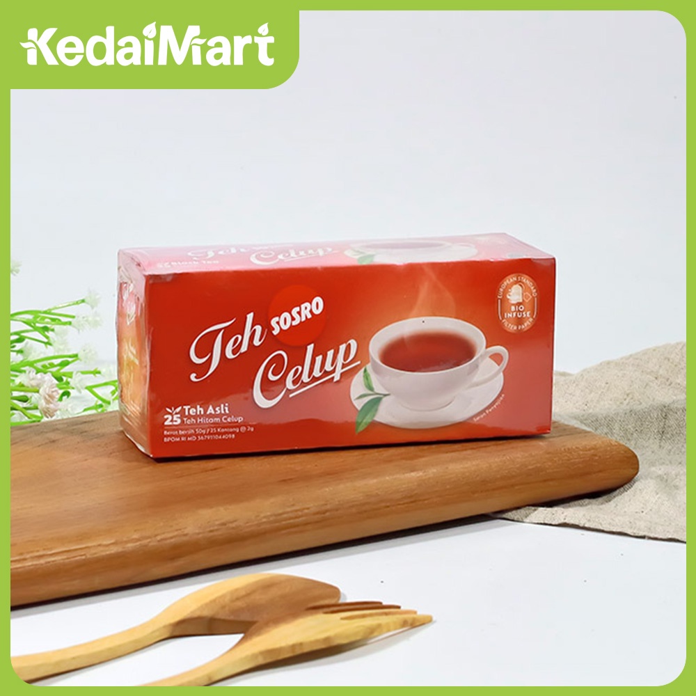 

Teh Celup Sosro Black Tea Kotak Isi 25 x 2 Gram