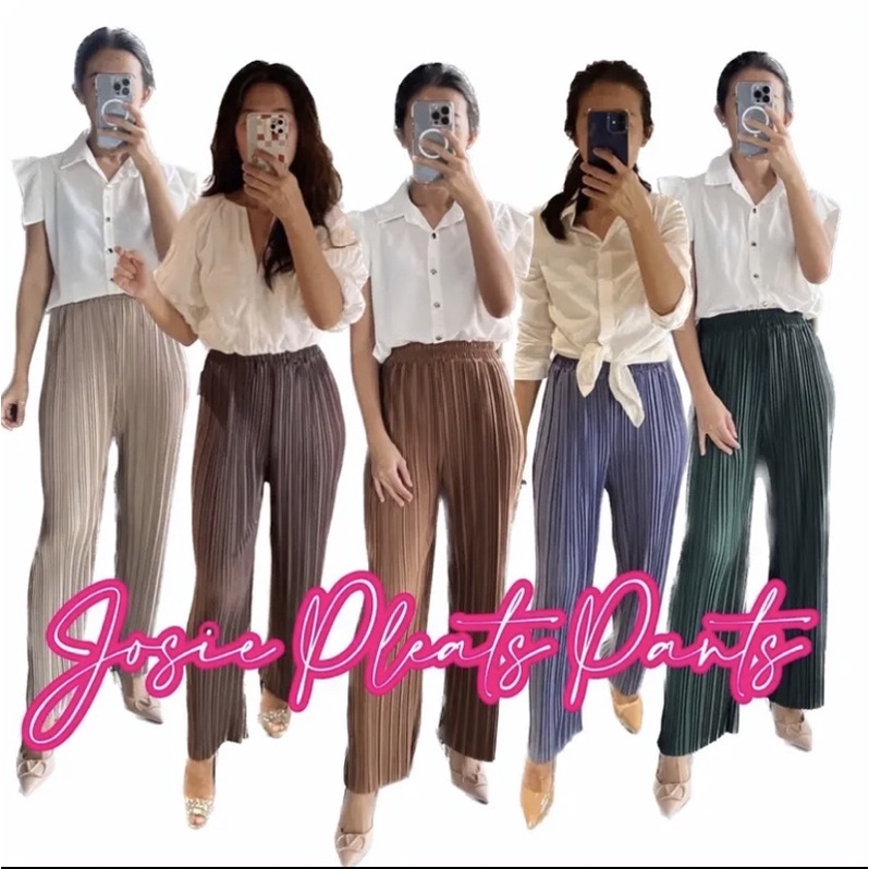 Josie Kulot Plisket Hyget Premium HW/Celana Panjang Wanita/Celana Kulot Plisket Lidi / Kulot Lidi / 