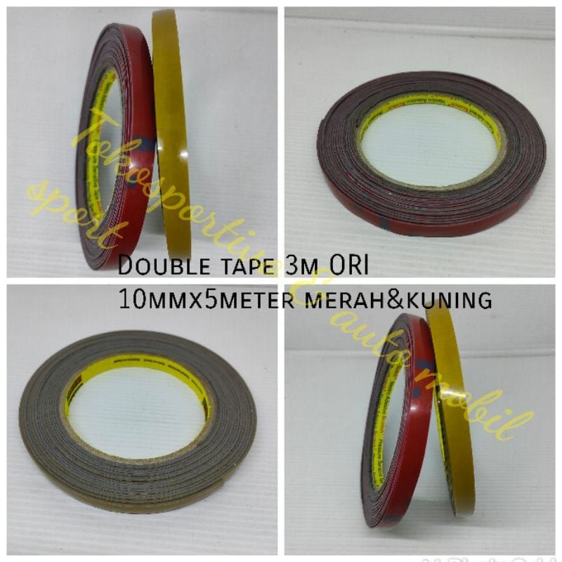 

Perekat double tape tip Lem bolak balik 3m merah kuning 10mm×5meter