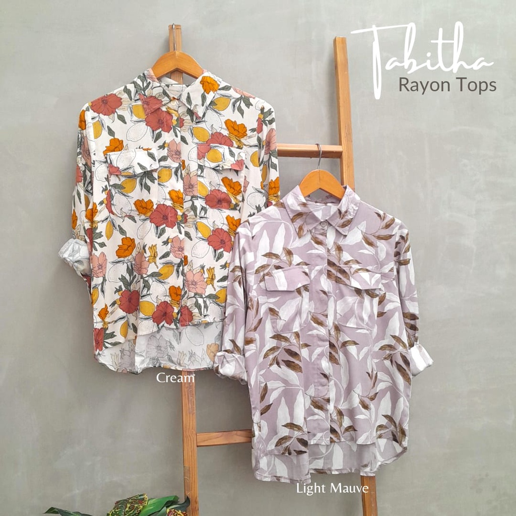 CallieTamami - A 6488 Tabitha Rayon Tops ( Penempatan Motif Random )