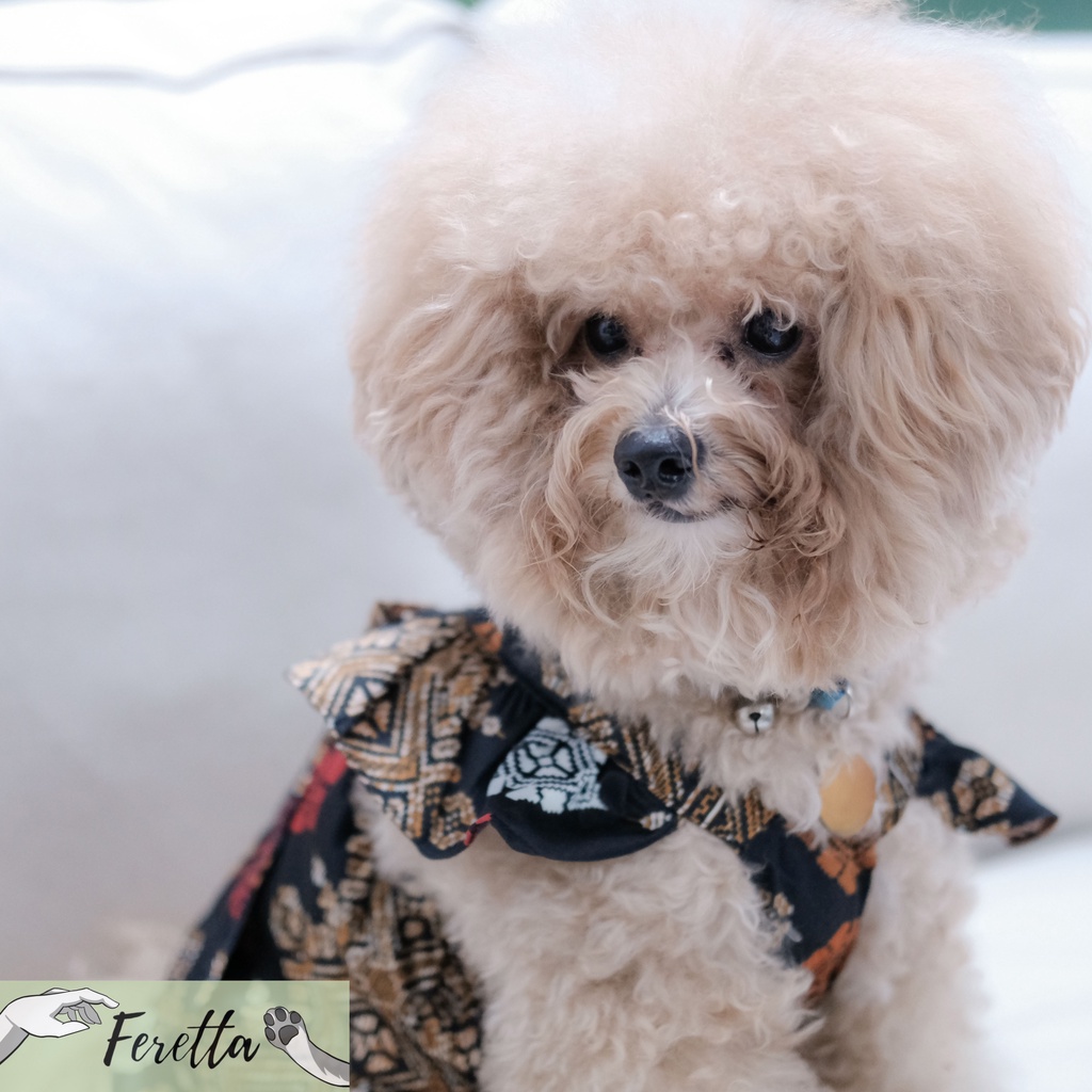 [Feretta] Malika Dark Batik | Dress Doggy | Dress Poodle | Dress Anjing | Dress Bichon | Baju Doggy 