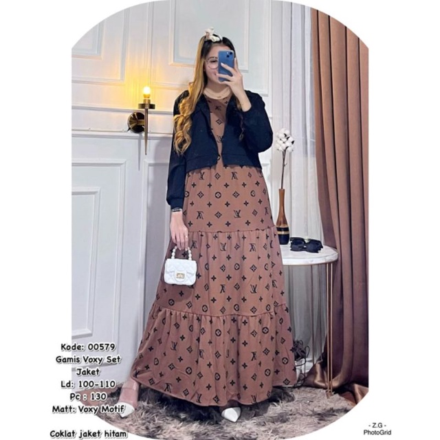 GAMIS VOXY OUTER LEPAS PASANG/GAMIS 2IN1Inner LEPAS PASANG