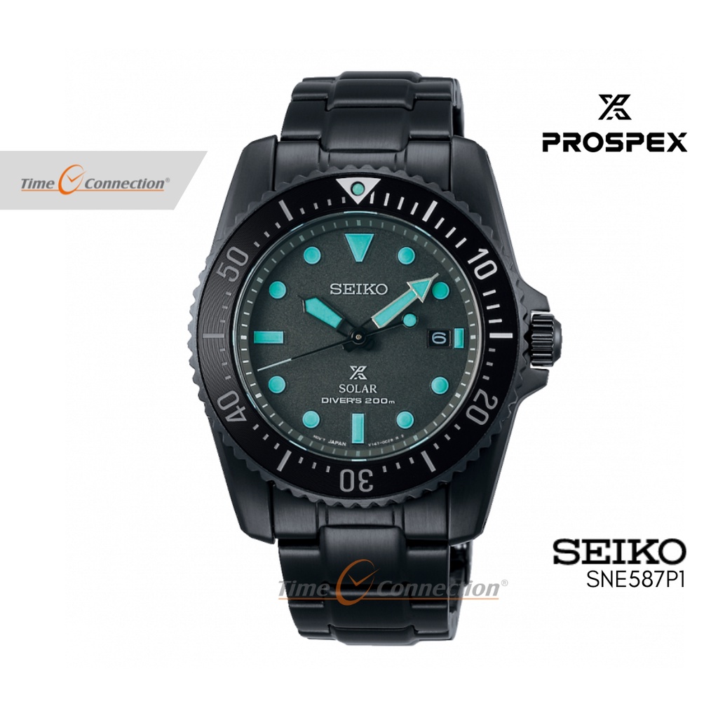 Seiko Prospex SNE587P1 The Black Series Limited Edition Original / Jam Tangan Pria Stainless Steel /