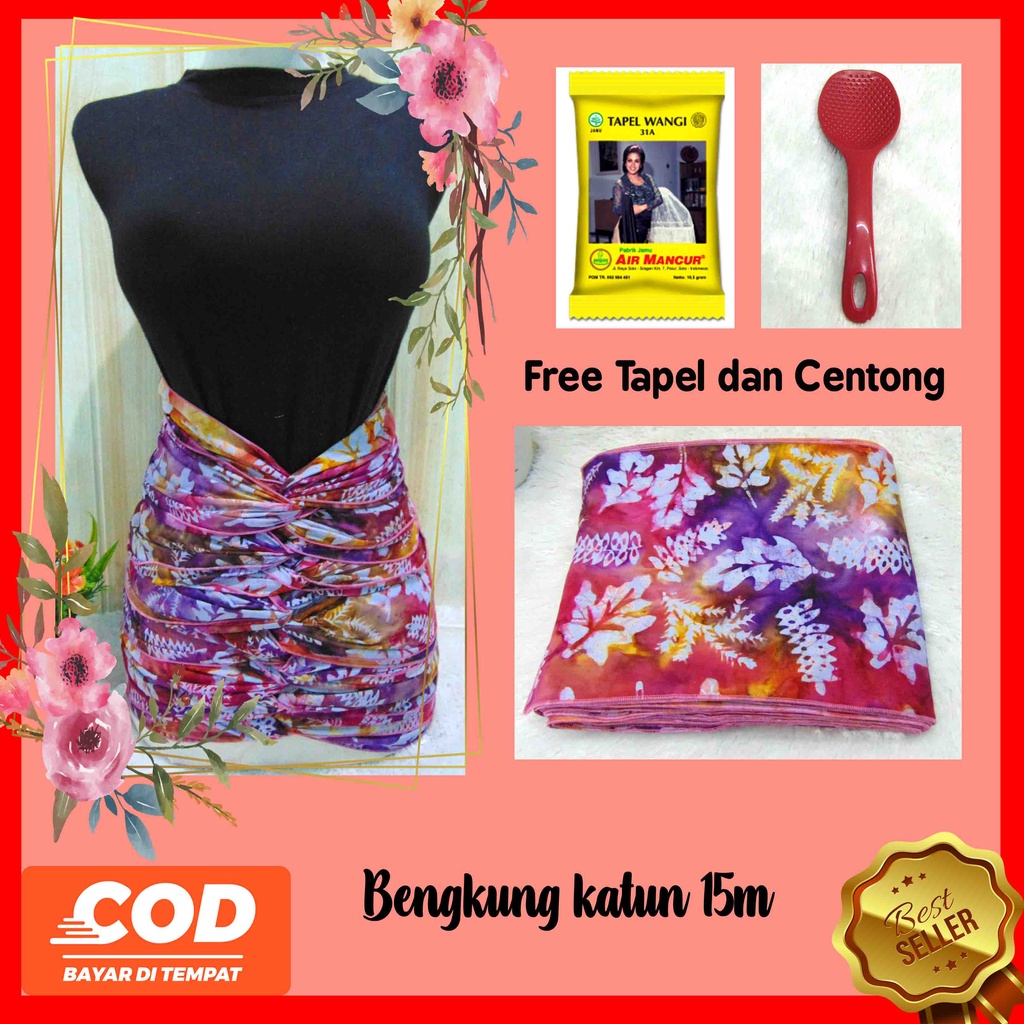 FREE TAPEL CENTONG Bengkung Ibu melahirkan 15m /Bengkung kain /Bengkung Andien/ Belly binding /stagen tradisional