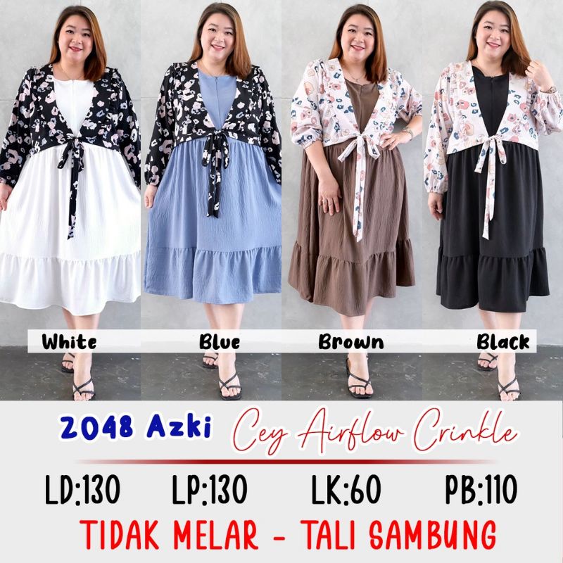 DRESS WANITA BIGSIZE | KOREAN DRESS FLOWERY BIGSIZE