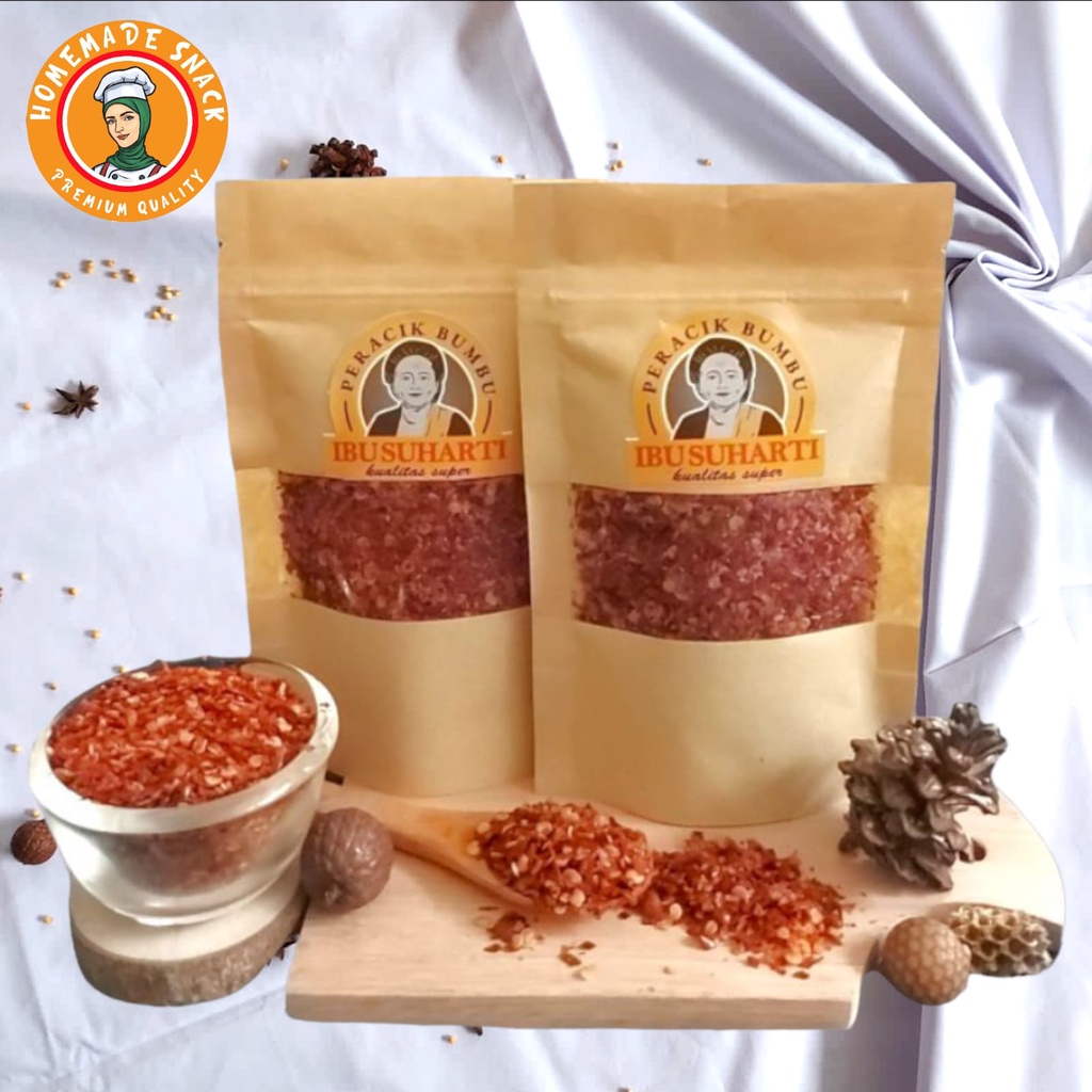 

Homemade Snack - Ibu Suharti Rempah Bubuk Chili Flakes Murni Bumbu Dapur Cabe Bubuk Kasar Pure Chili Flakes Kualitas Premium