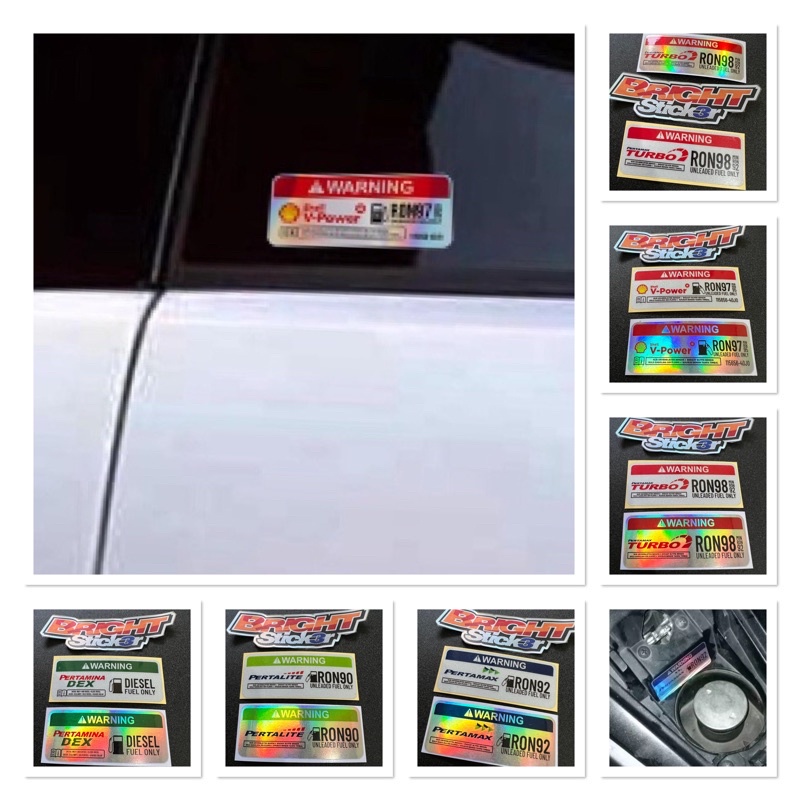 STICKER Stiker UNLEADEDE FUEL ONLY BAHAN BAKAR RON PERTMAX Princutt