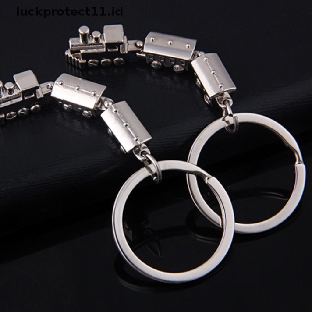 /Fashion Hot// Fashion// Kreatif Logam Bergerak Bersama Model Kereta Mini Alloy Gantungan Kunci Metal Keyring.