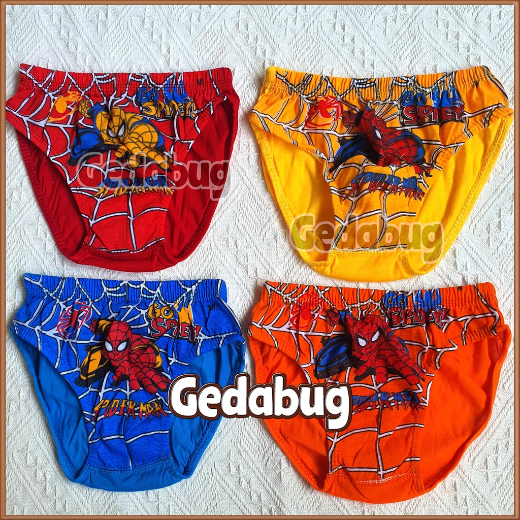 3 Pcs - Celana Dalam Anak Vin Vin Warna Motif / Cd Anak Karet Kerut Murah | Gedabug