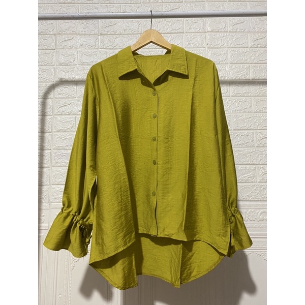 RAHEL SHIRT KEMEJA LINEN BASIC SHIRT KEMEJA WANITA KEMEJA POLOS OVERSIZED ATASAN JUMBO XXL