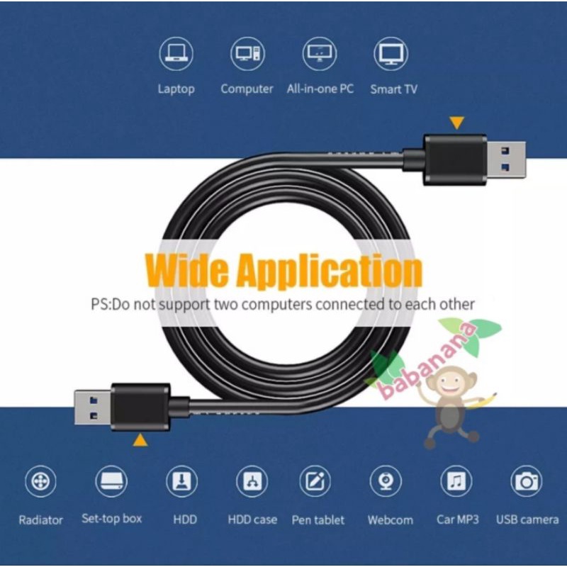 Kabel Usb 3.0 5Gbps Extender Extension Male to Male High Speed Cable