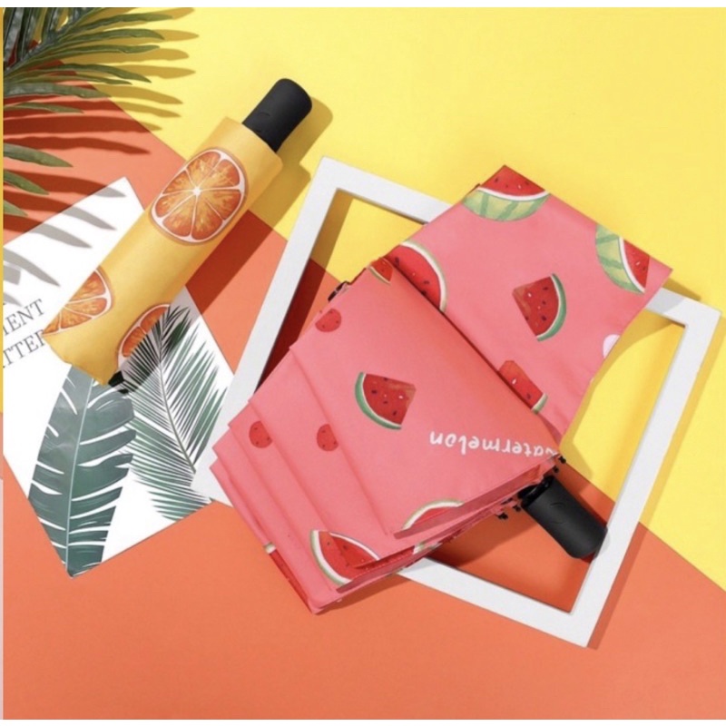 Payung Lipat Motif Buah - Payung Lipat Motif anti sinar UV - Payung Lipat