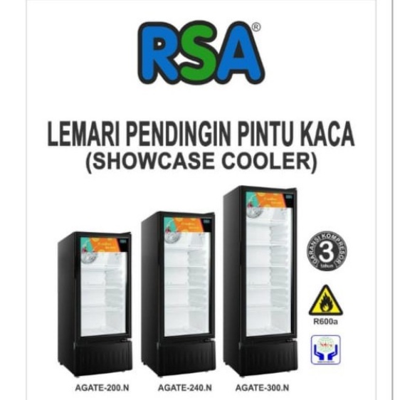 ALJ Showcase Rsa Agate 240 Display Cooler Agate-240 222 Liter Bogor
