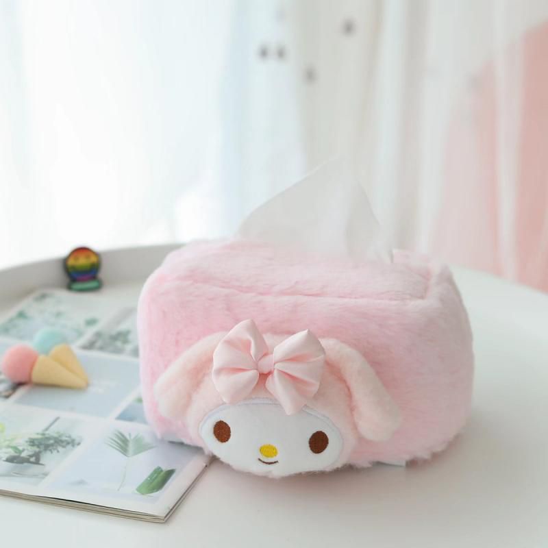 TISSUE COVER TEMPAT TISU SANRIO MELODY KUROMI CINNAMOROLL HELLO KITTY KEROPPI HANGYODON POCHACCO DOG IMPOR LUCU