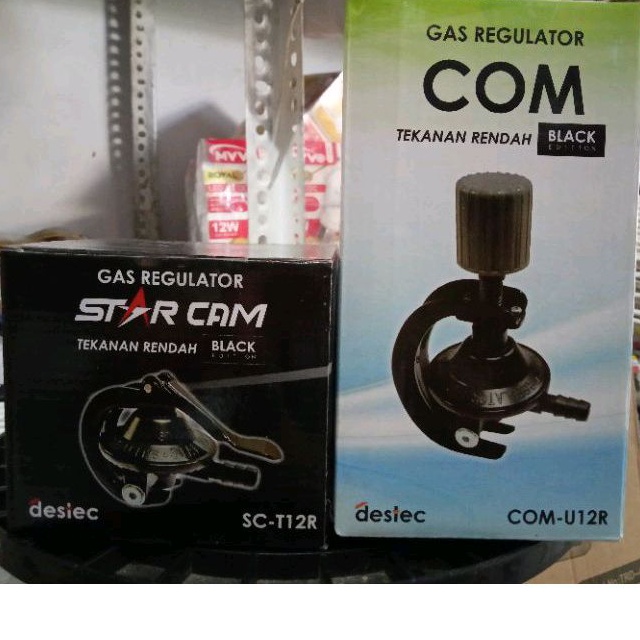 Starcam Regulator Jepit dan putar Regulator Tekanan Rendah seri black regulator Non meter