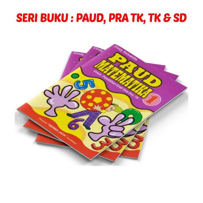 BUKU ANAK SERI PAUD MATEMATIKA HURUF BESAR KECIL BELAJAR ANGKA ARAB