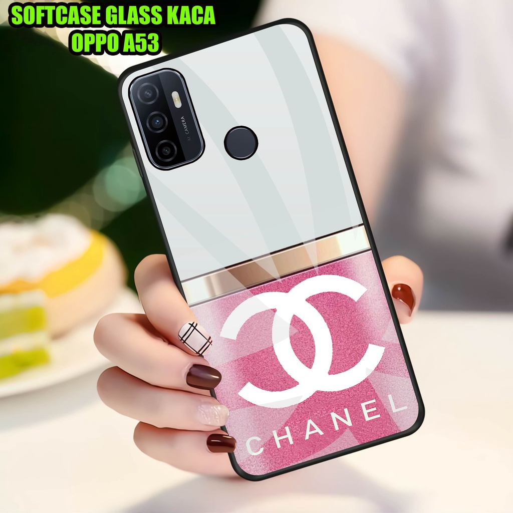 Softcase Glass Kaca OPPO A53]- Case Hp Pelindung Handphone OPPO A53] [ A88]