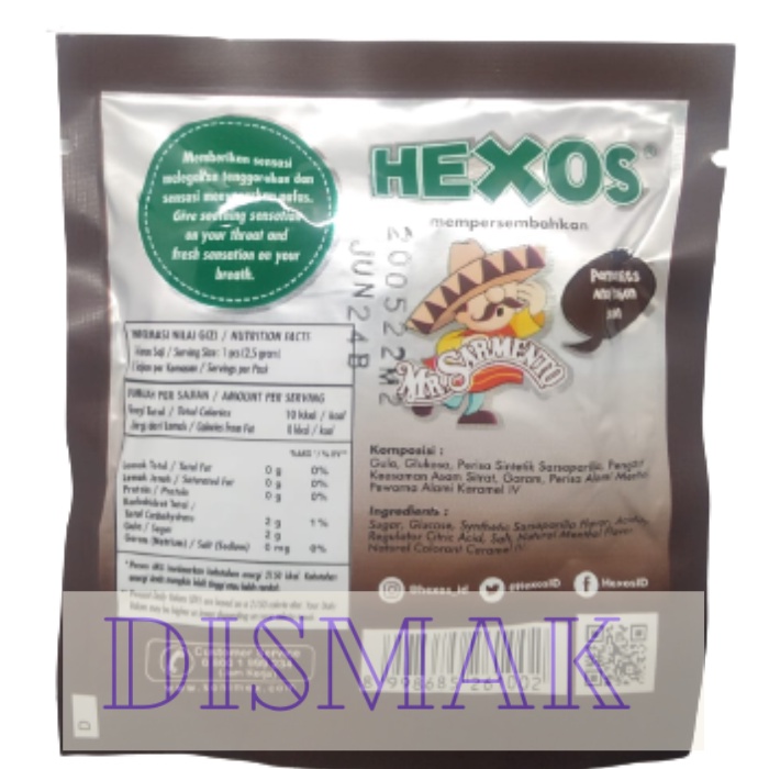 Permen HEXOS Mr Sarmento