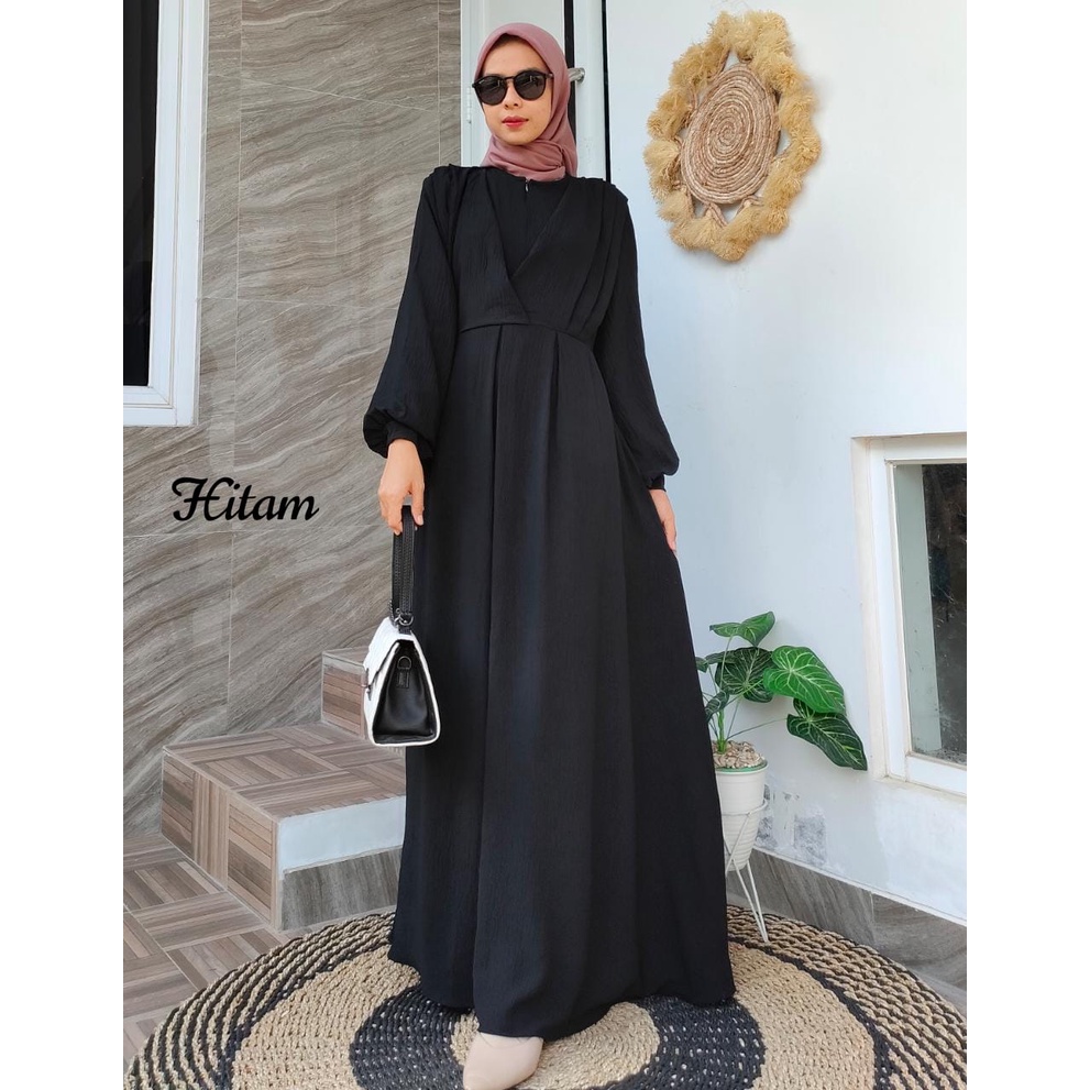 Gamis Dress Naomi Crinkle Airflow Premium Terbaru dan Termurah By ARSYIDA