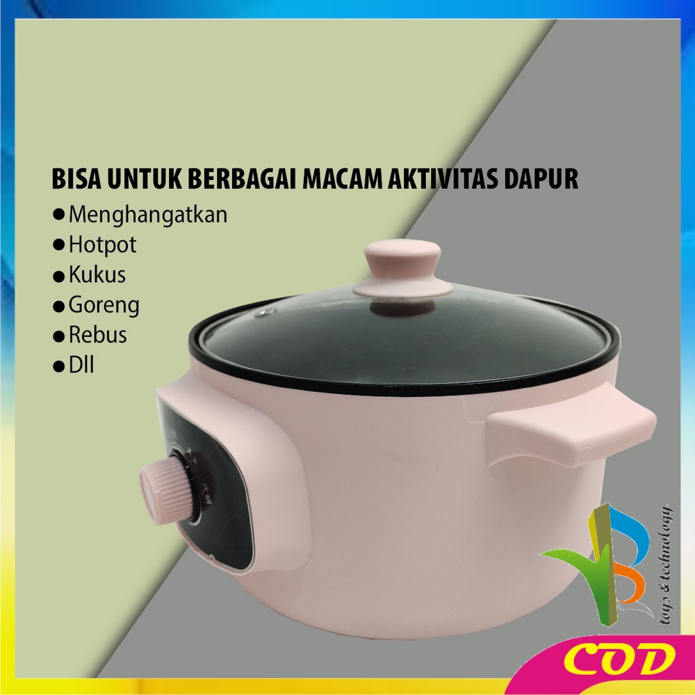 RB-C519 Panci Listrik Eletrik Portable Serbaguna / Pan Anti Lengket Kukusan Stainless / Electric Cooker Multifungsi