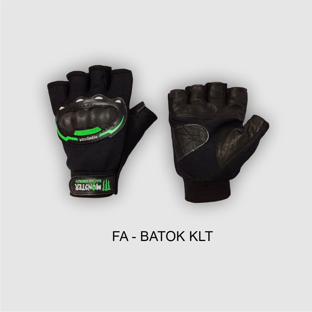 Sarung Tangan Batok Kulit Setengah Jari/Sarung Tangan Motor Kulit