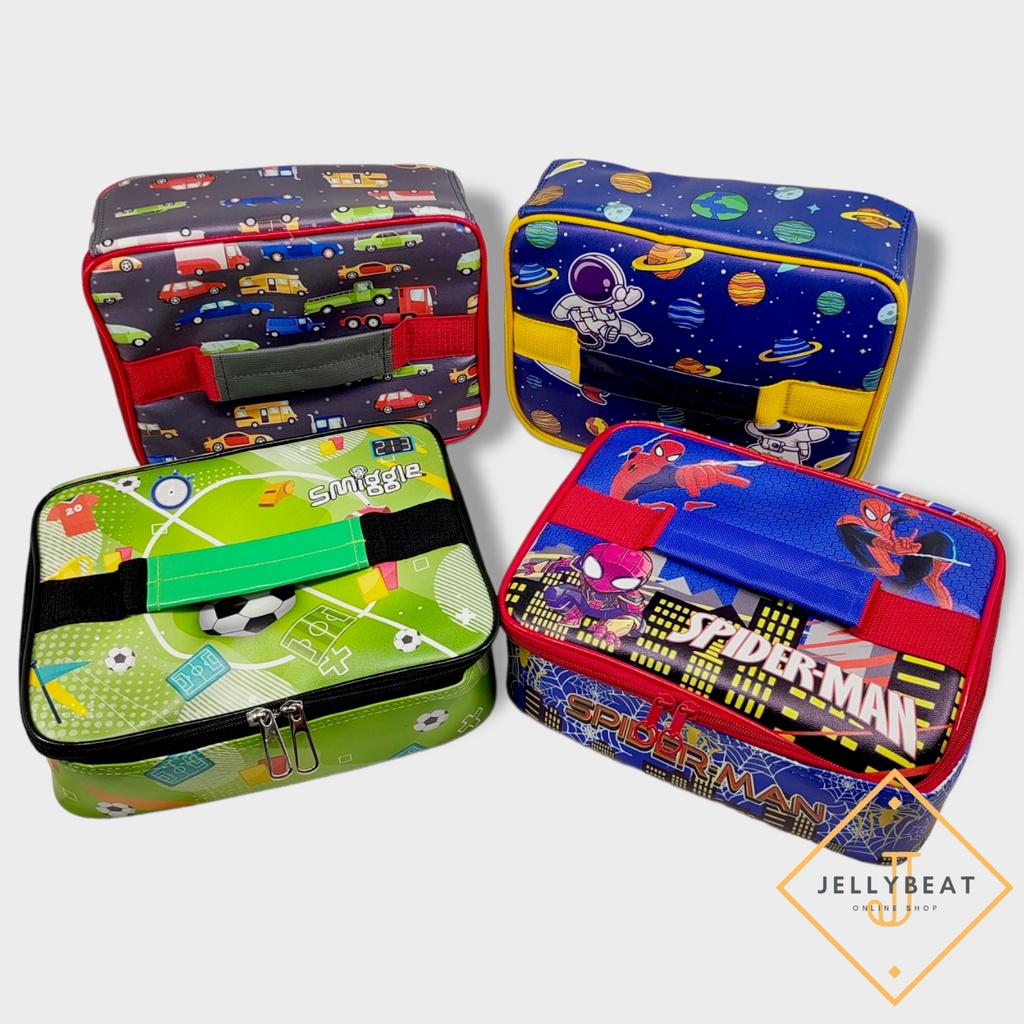 TAS BEKAL SINGLE PREMIUM (24X18X8)CM SPONS TEBAL INSULATED KARAKTER COWO BOY